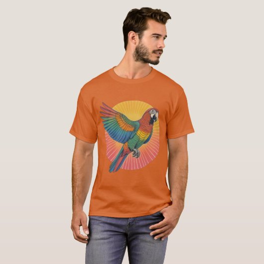 Levendige Parrot Sunrise T-shirt (Voorkant volledig)