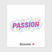 Levendige Passie Typografie - Retro 90s Pop Art Es Sticker (Vel)