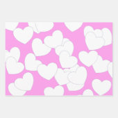 Levendige pasta-kleuren met een groot wit hart inpakpapier vel (Voorkant 2)