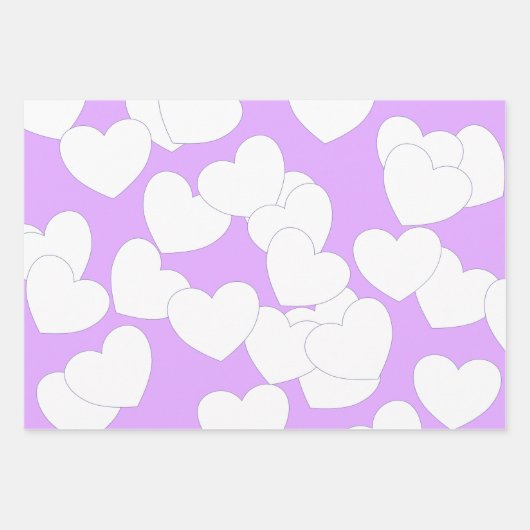 Levendige pasta-kleuren met een groot wit hart inpakpapier vel (Voorkant)