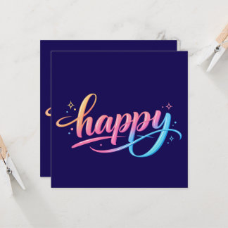 Levendige Pastel Gradiënt HAPPY Typografie - Moder