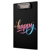 Levendige Pastel Gradiënt HAPPY Typografie - Moder Klembord (Links)