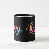 Levendige Pastel Gradiënt HAPPY Typografie - Moder Mok (Midden)