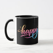 Levendige Pastel Gradiënt HAPPY Typografie - Moder Mok (Links)