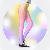 Levendige pastel gradiënt luipaard print Leggings