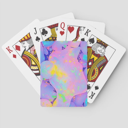 Levendige pastel kleurrijk Abstract Pokerkaarten (Achterkant)