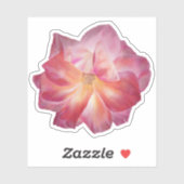 Levendige Pastel Roze Rose Illustratie Custom Sticker (Vel)