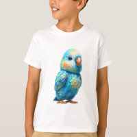 Levendige Pastel Waterverf Blauwe Papegaai Kindere