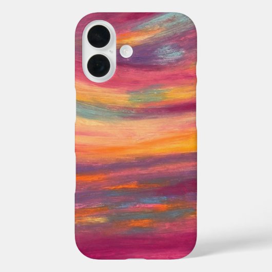 Levendige Pastel Zonsondergang Abstracte Olieverf  Case-Mate iPhone Case (Achterkant)