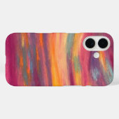 Levendige Pastel Zonsondergang Abstracte Olieverf  Case-Mate iPhone Case (Achterkant (horizontaal))