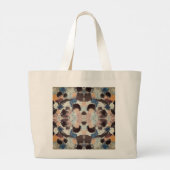Levendige pastelsymmetrie - Abstracte getextureerd Grote Tote Bag (Achterkant)