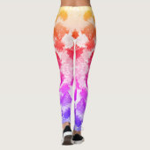 Levendige pastelsymmetrie - Abstracte getextureerd Leggings (Achterkant)