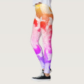 Levendige pastelsymmetrie - Abstracte getextureerd Leggings (Links)