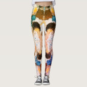 Levendige pastelsymmetrie - Abstracte getextureerd Leggings (Voorkant)