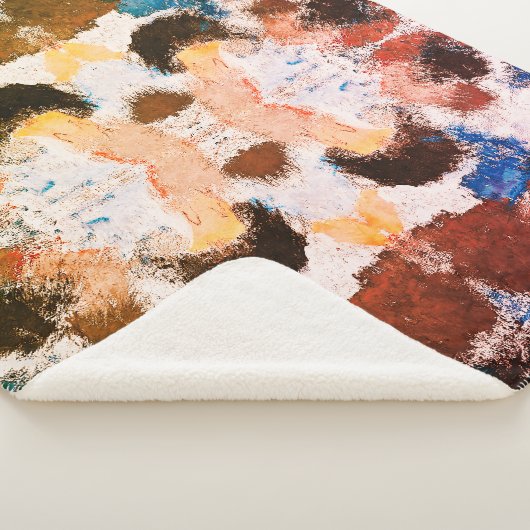 Levendige pastelsymmetrie - Abstracte getextureerd Sherpa Deken (3/4)