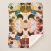 Levendige pastelsymmetrie - Abstracte getextureerd Sherpa Deken (Voorkant)