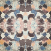 Levendige pastelsymmetrie - Abstracte getextureerd Sticker (Voorkant)