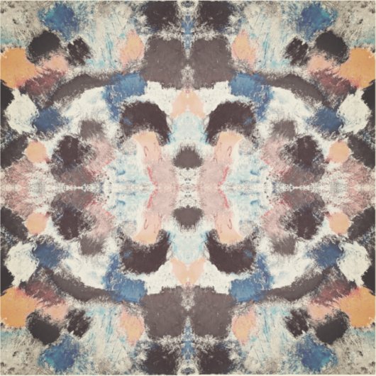 Levendige pastelsymmetrie - Abstracte getextureerd Sticker (Voorkant)