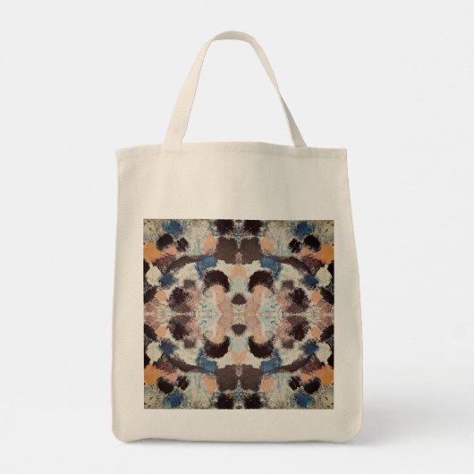 Levendige pastelsymmetrie - Abstracte getextureerd Tote Bag (Achterkant)