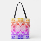 Levendige pastelsymmetrie - Abstracte getextureerd Tote Bag (Achterkant)