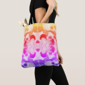 Levendige pastelsymmetrie - Abstracte getextureerd Tote Bag (Dichtbij)