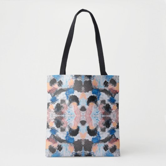 Levendige pastelsymmetrie - Abstracte getextureerd Tote Bag (Voorkant)
