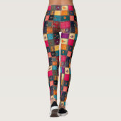 Levendige Patchworkdeken met Klassieke Bloemmotiev Leggings (Achterkant)