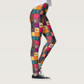 Levendige Patchworkdeken met Klassieke Bloemmotiev Leggings (Rechts)