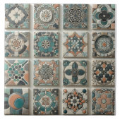 Levendige patronen in keramische Tegels Tegeltje (Voorkant)