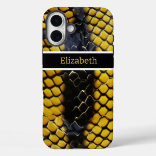 Levendige patronen van een giftige slang iPhone 16 plus hoesje