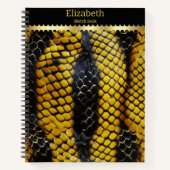 Levendige patronen van een giftige slang notitieboek (Voorkant)