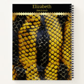 Levendige patronen van een giftige slang notitieboek (Achterkant)