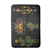 Levendige Patroon Cactus Zuidwest Badmat (Voorkant Verticaal)