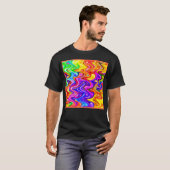 Levendige Patroon Stijl Kunst T-shirt (Voorkant volledig)