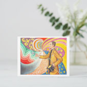 Levendige Paul Signac Opus 217 Schilderij Briefkaa Briefkaart (Staand voorkant)