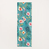 Levendige pauw met veren en weelderige bloemen yogamat (Achterkant)