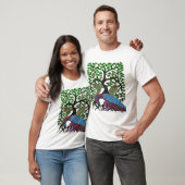 Levendige pauwen t-shirt (Unisex)