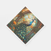 Levendige pauwenservetten: de elegante tafel servet (Hoek)