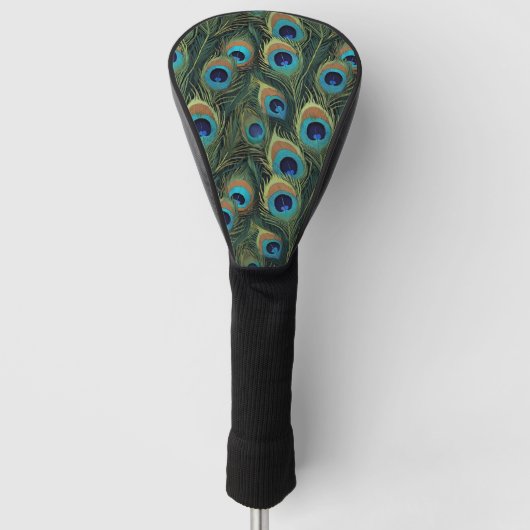 Levendige Pauwveren Golfheadcover (Voorkant)