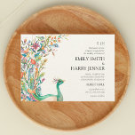 Levendige peacock Botanical Spring Wedding Kaart<br><div class="desc">Perfecte, trendy, en klastige uitnodiging voor een vreedzame bruiloft met een prachtig kleurrijk bloemetjesontwerp. De lente- of zomerbruiloft draait allemaal om levendige kleuren, mooie kleurrijke bloemen en positieve bloemen. Bekijk de rest van het collectie voor het overeenkomen van RSVP, dank je kaarten en nog veel meer. Alles kan gepersonaliseerd worden....</div>
