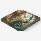 Levendige Peacock Paper Borden: De elegante tafel Papieren Bordje (Gebogen)