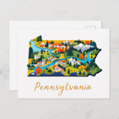 Levendige Pennsylvania Landscape Art Briefkaart (Voorkant / Achterkant)