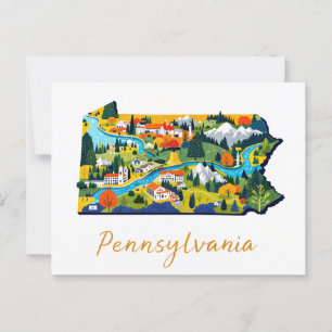 Levendige Pennsylvania Landscape Art Briefkaart