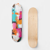 Levendige penseelstreek Abstract - Live to Ride Persoonlijk Skateboard (Voorkant)
