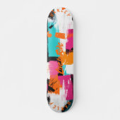 Levendige penseelstreek Abstract - Live to Ride Persoonlijk Skateboard (Voorkant)