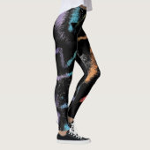 Levendige penseelstreek Abstracte Leggings (Rechts)
