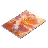 Levendige Perzik Hibiscus Bloem Notitieboek (Linkerzijde)
