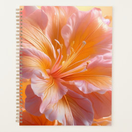 Levendige Perzik Hibiscus Bloem Planner