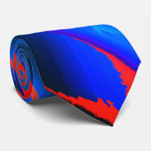 Levendige perzikbedekking bebouwde digitale verfve stropdas (Opgerold)