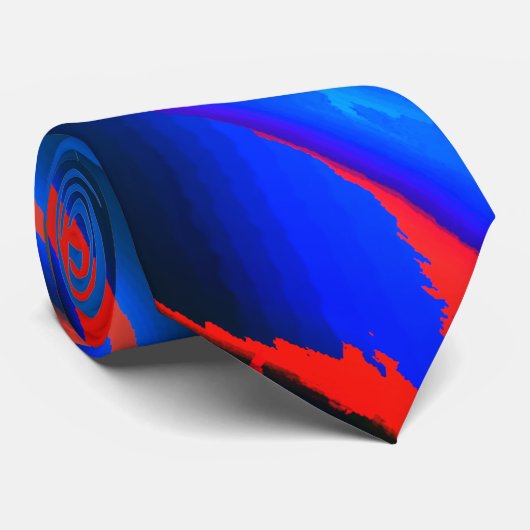 Levendige perzikbedekking bebouwde digitale verfve stropdas (Opgerold)